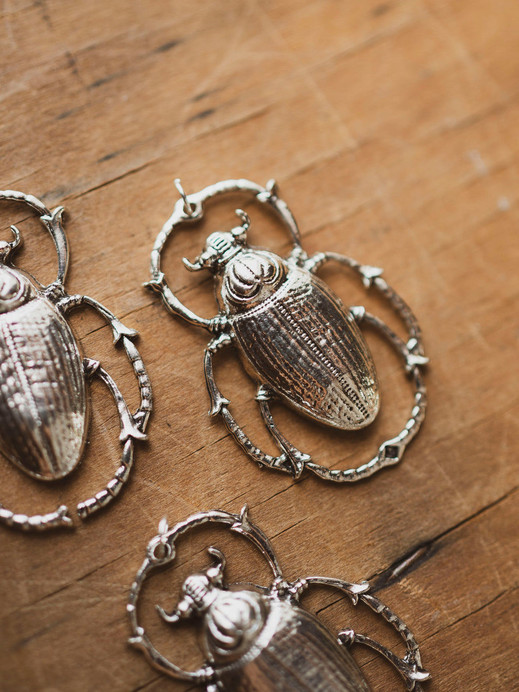 Silver Beetle Pendant, CA1376