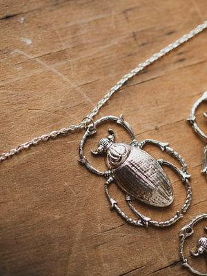Silver Beetle Pendant, CA1376
