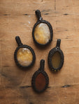 Assorted Cord Wrapped Crystal Pendant, CA1227