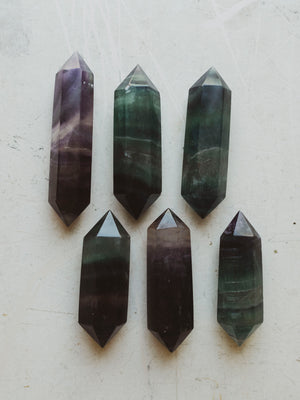 2.75-3.5" Double Terminated Rainbow Fluorite Point, RM3000