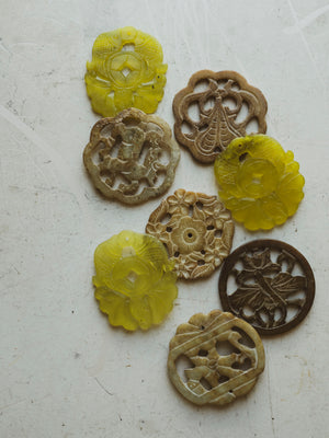 2" Carved Jade Medallion, RM4034
