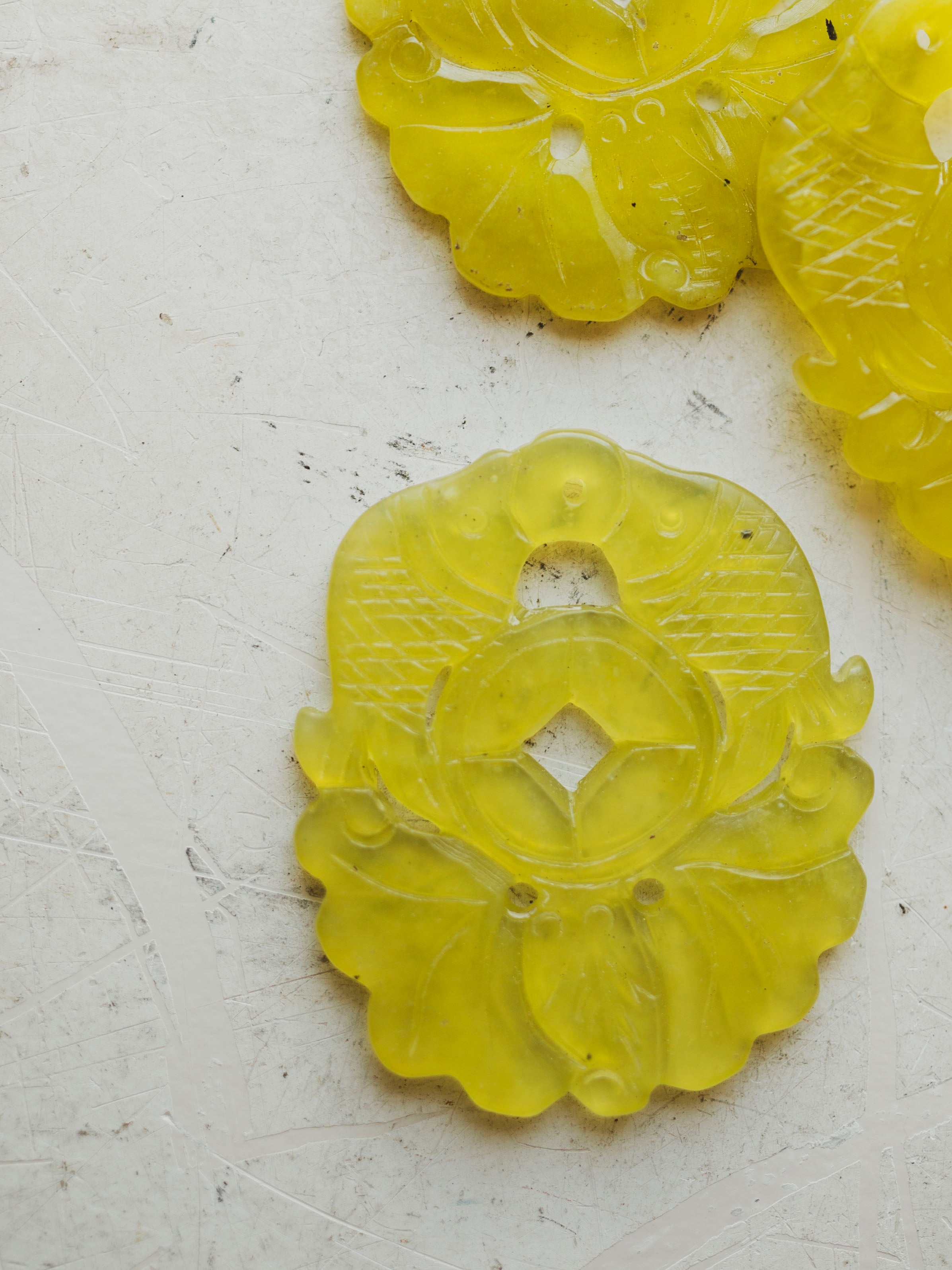 2" Carved Jade Medallion, RM4034