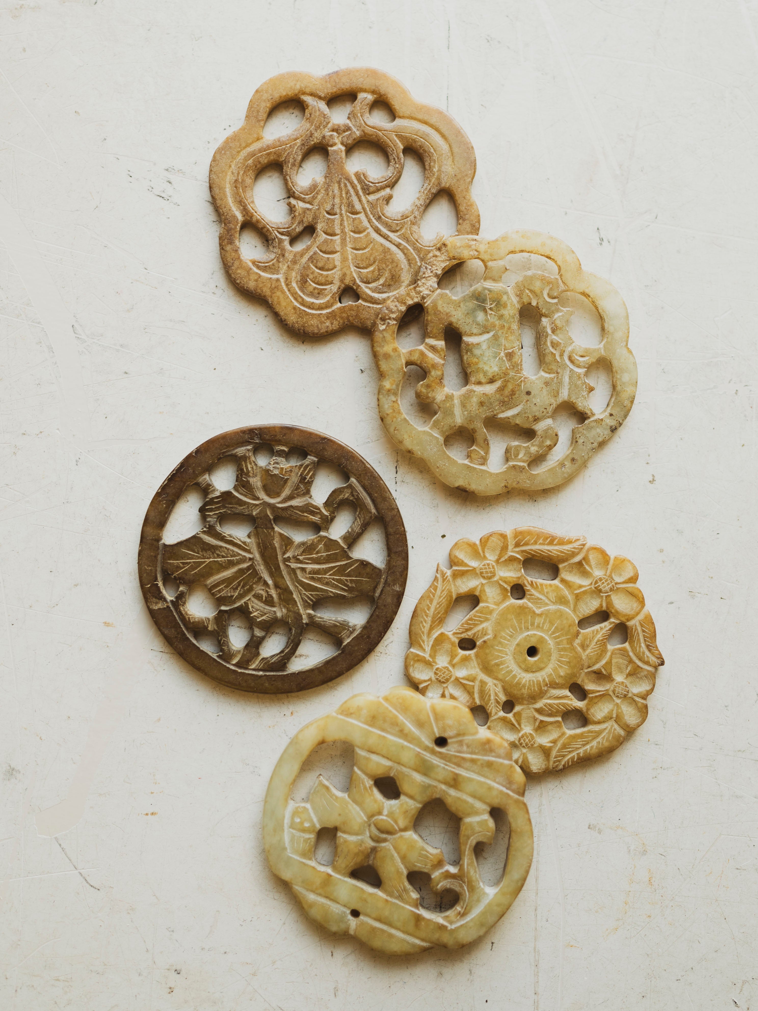 2" Carved Jade Medallion, RM4034