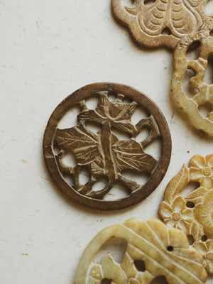 2" Carved Jade Medallion, RM4034
