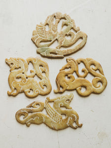 3.5-5" Carved Jade Pheonix/Dragon , RM4033
