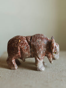 2.5" Carved Soapstone Bison, RM3036