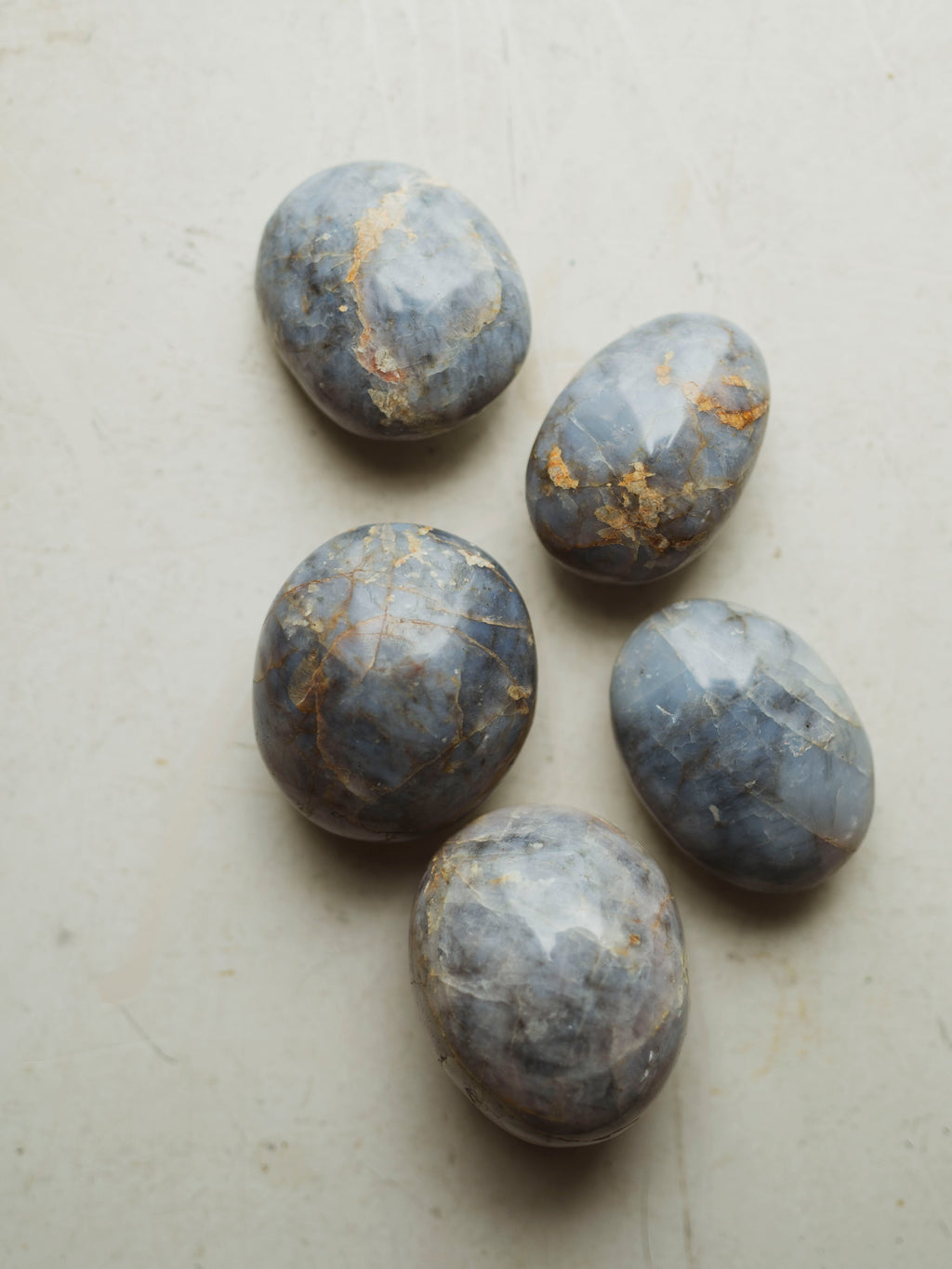 1.25-2.25" Angelite Palmstone, RM4110