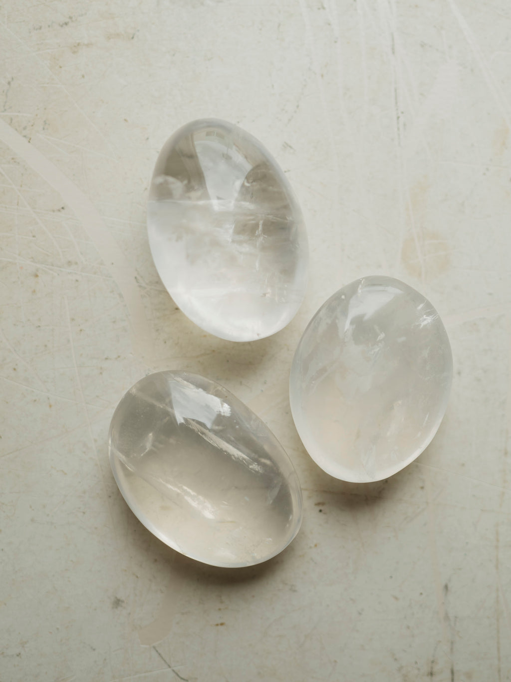1.25-2.25" Clear Quartz Palmstone, RM4112