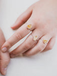 Sterling Silver Rough Citrine Ring, CA1491