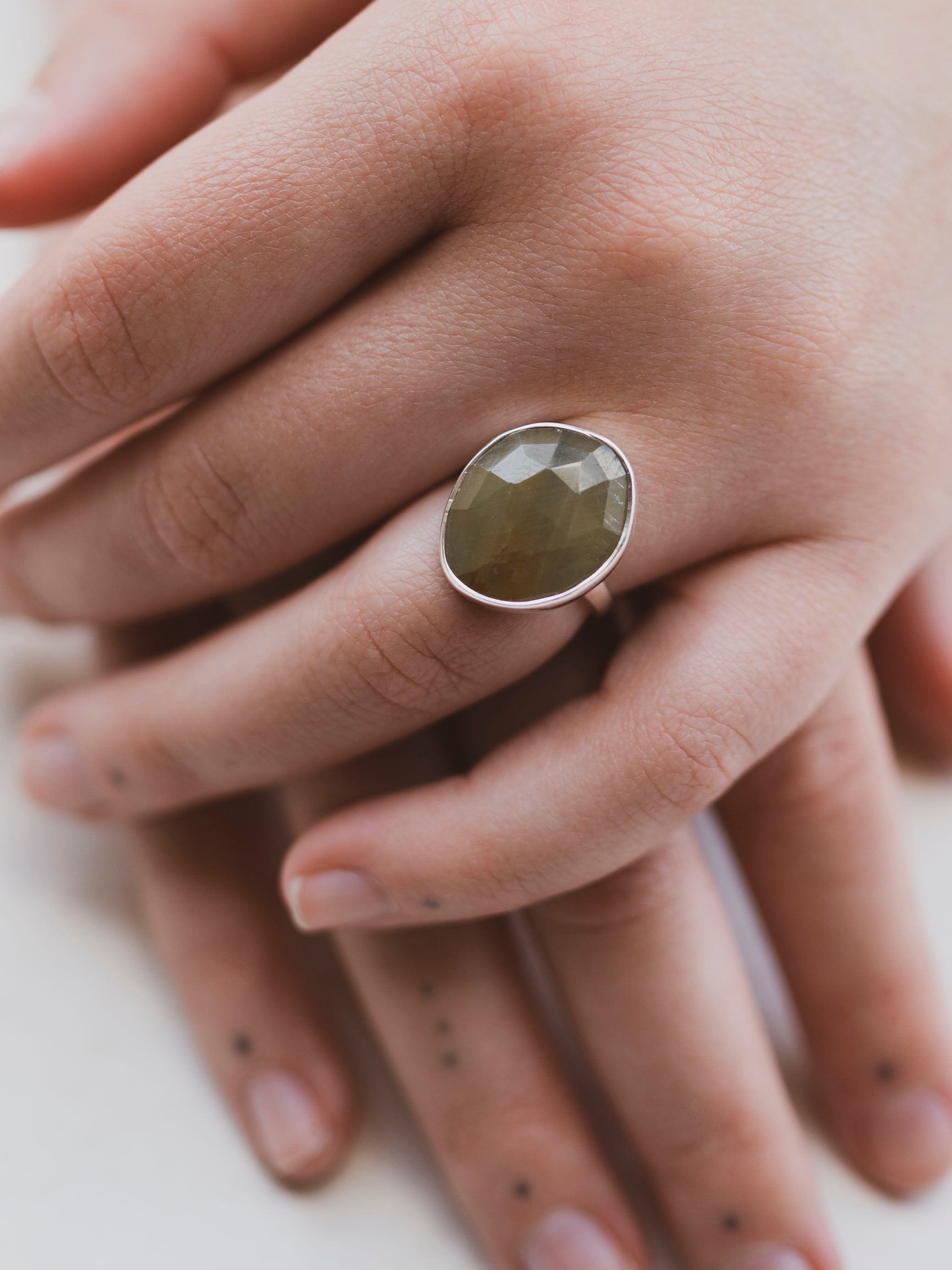 Sterling Silver Ethiopian Opal Ring, CA1485