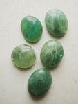 1.75-2.25" Green Fluorite Palmstone, RM2090