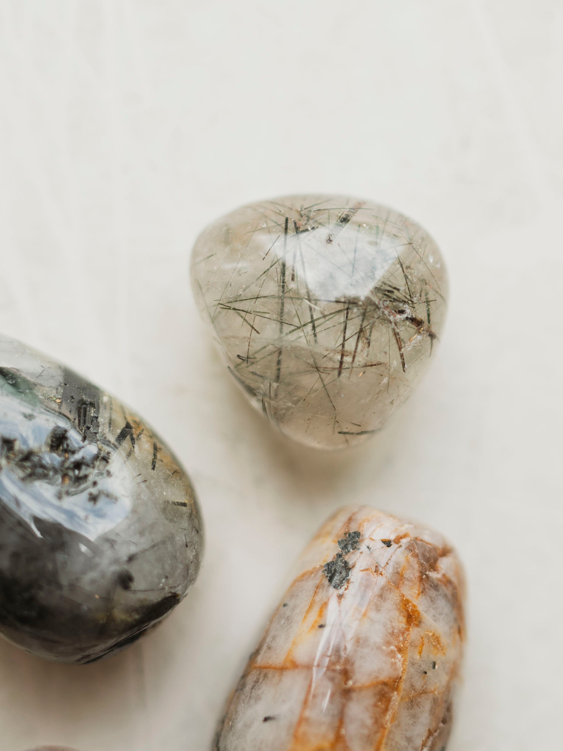 Polished Tourmalinated Quartz, RM2088 – Black Moth