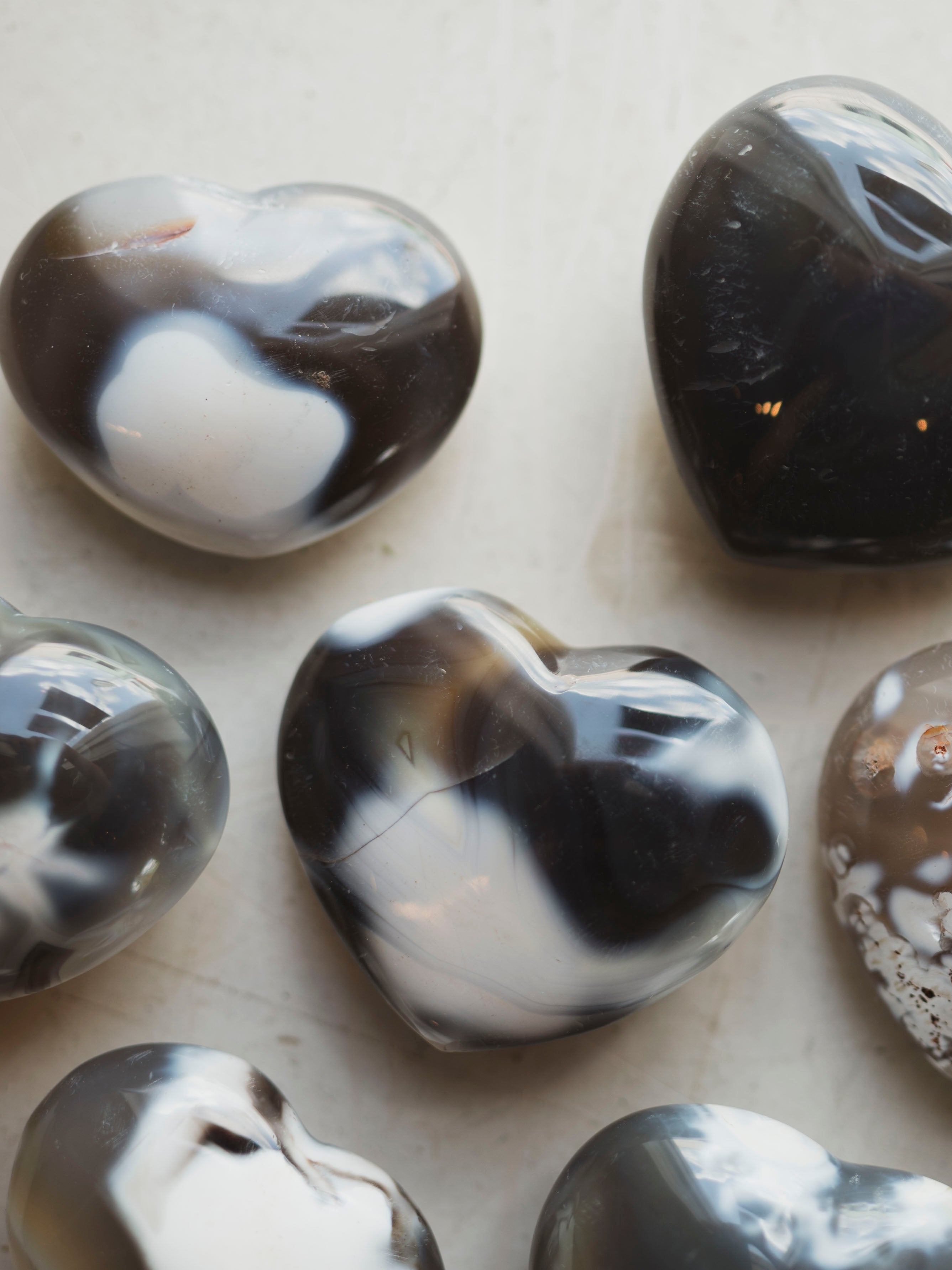 2-2.5" Carved Orca Jasper Heart, RM3005