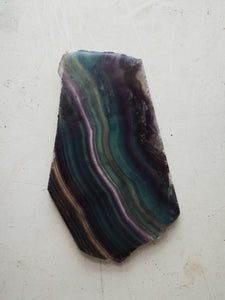 7.5" Rainbow Fluorite Slab, RM3018