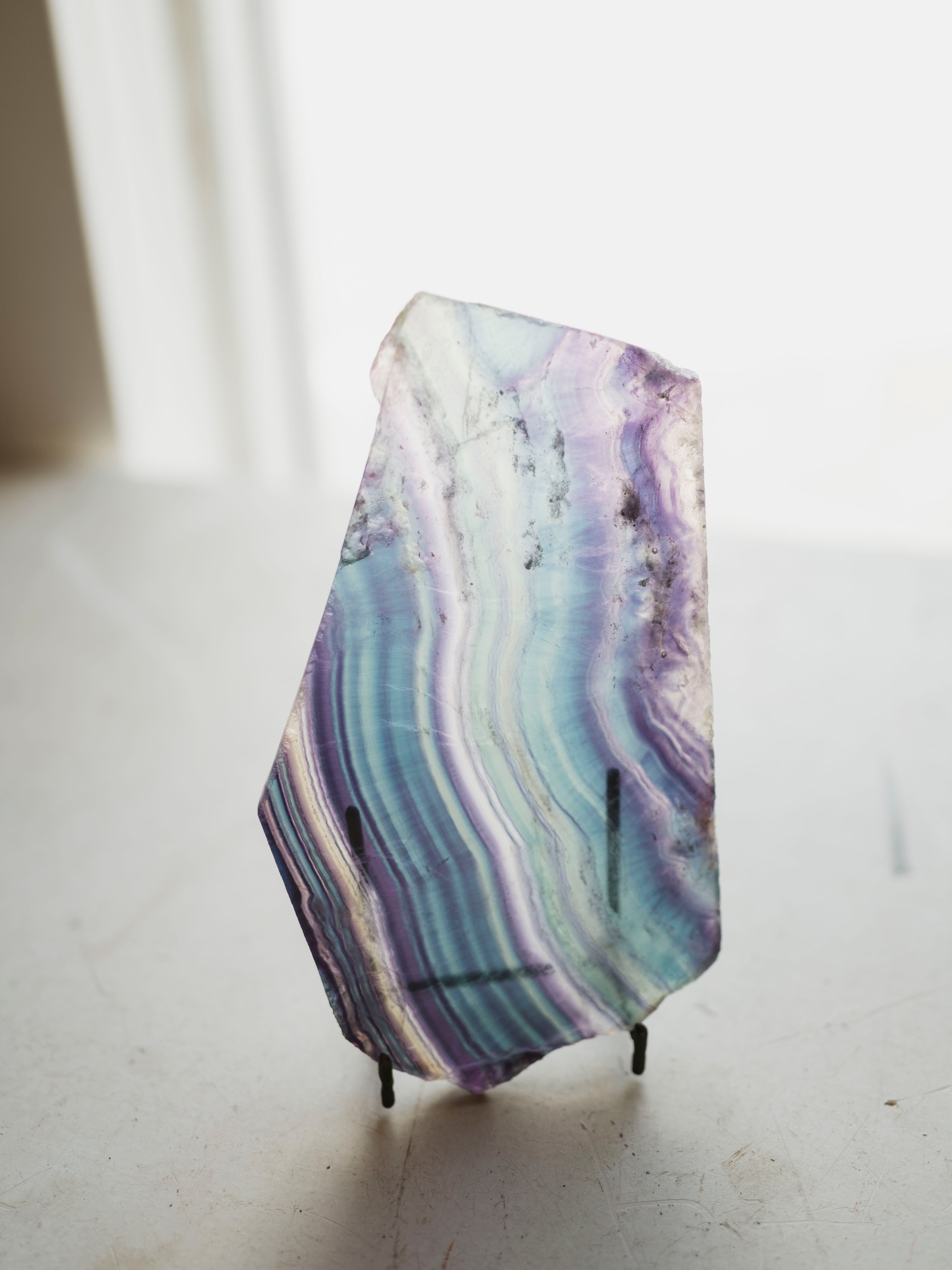 7.5" Rainbow Fluorite Slab, RM3018
