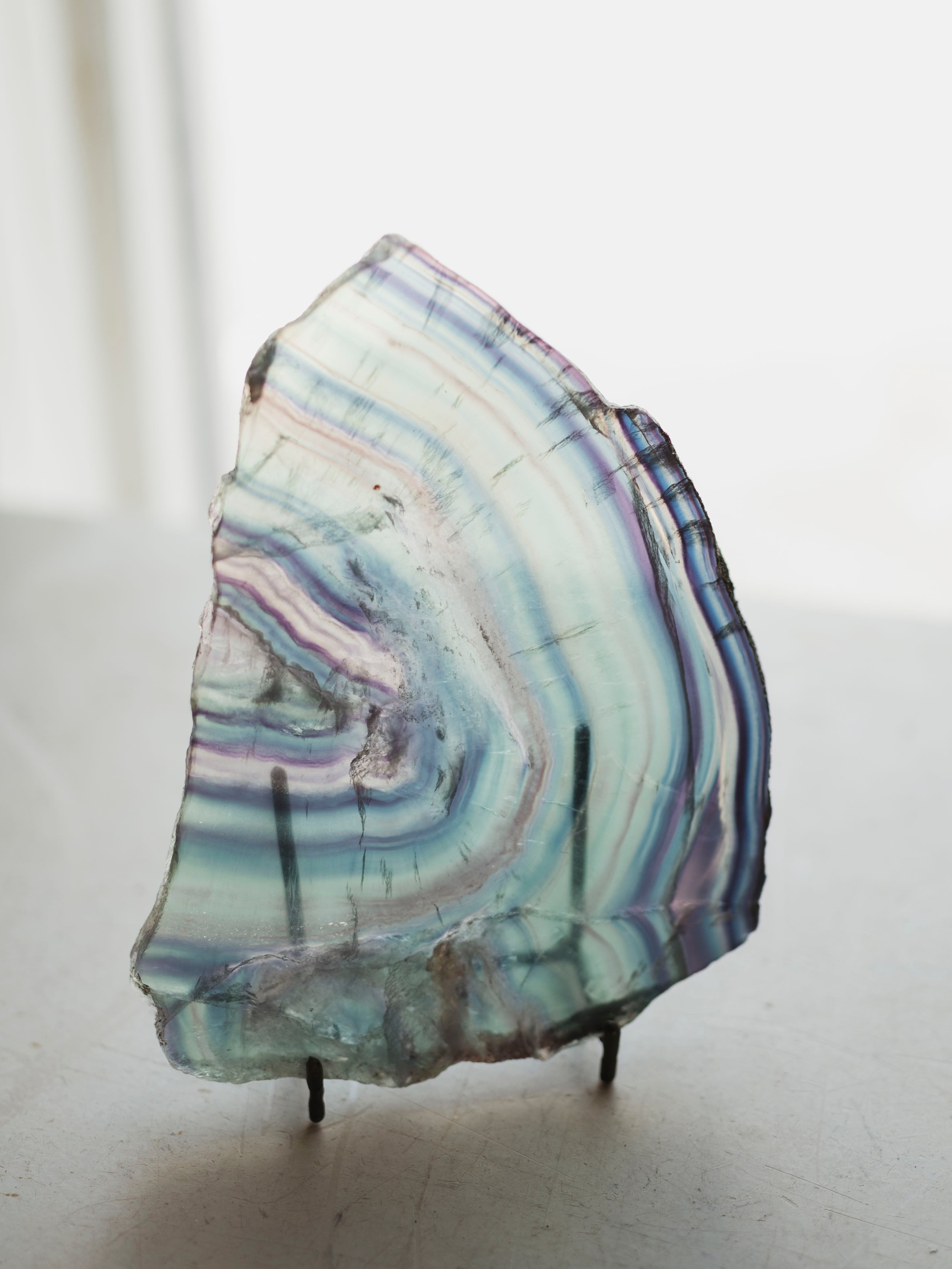 6.5" Rainbow Fluorite Slab, RM3019