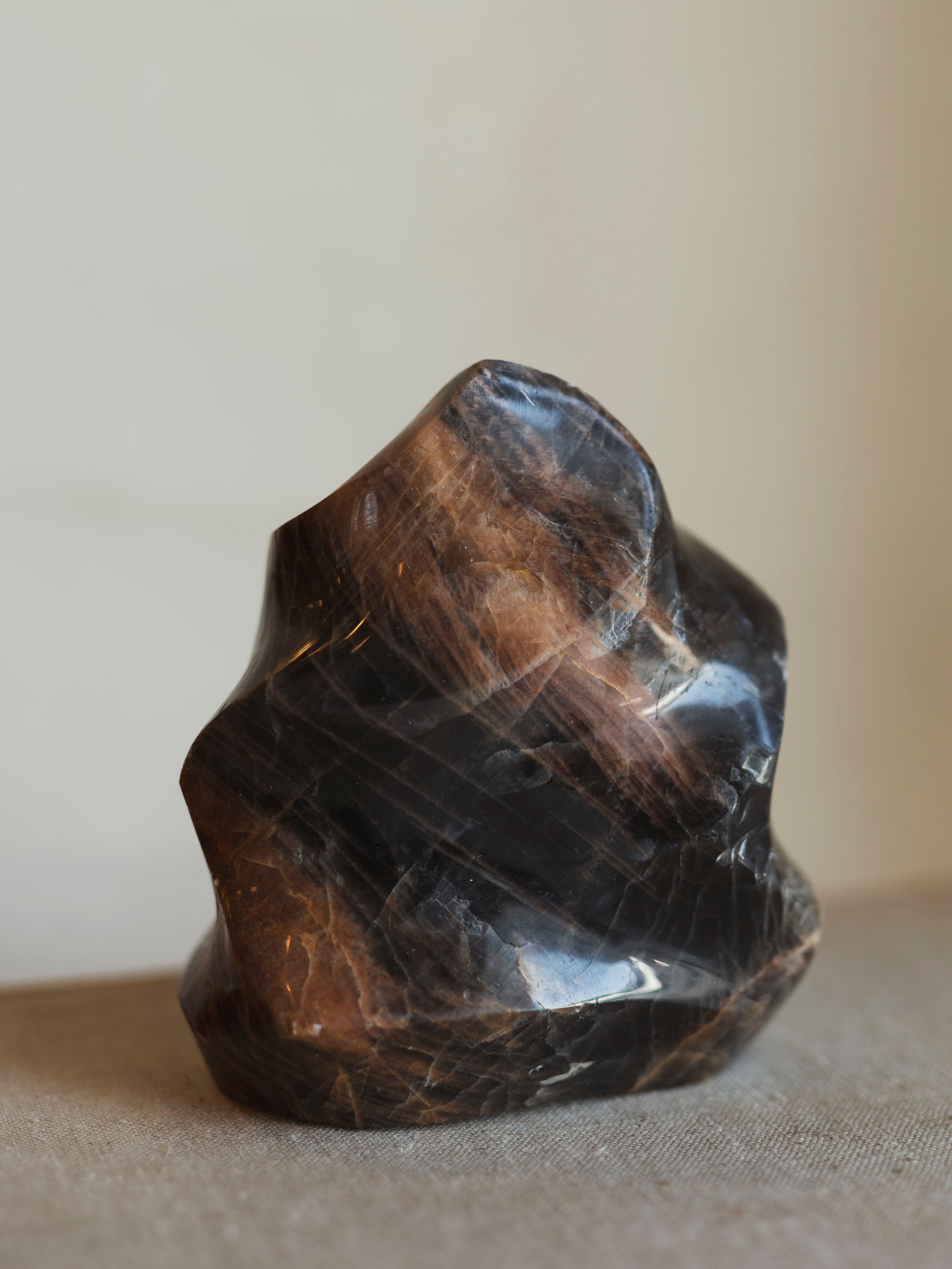 4" Black Moonstone Flame Cut, RM3089