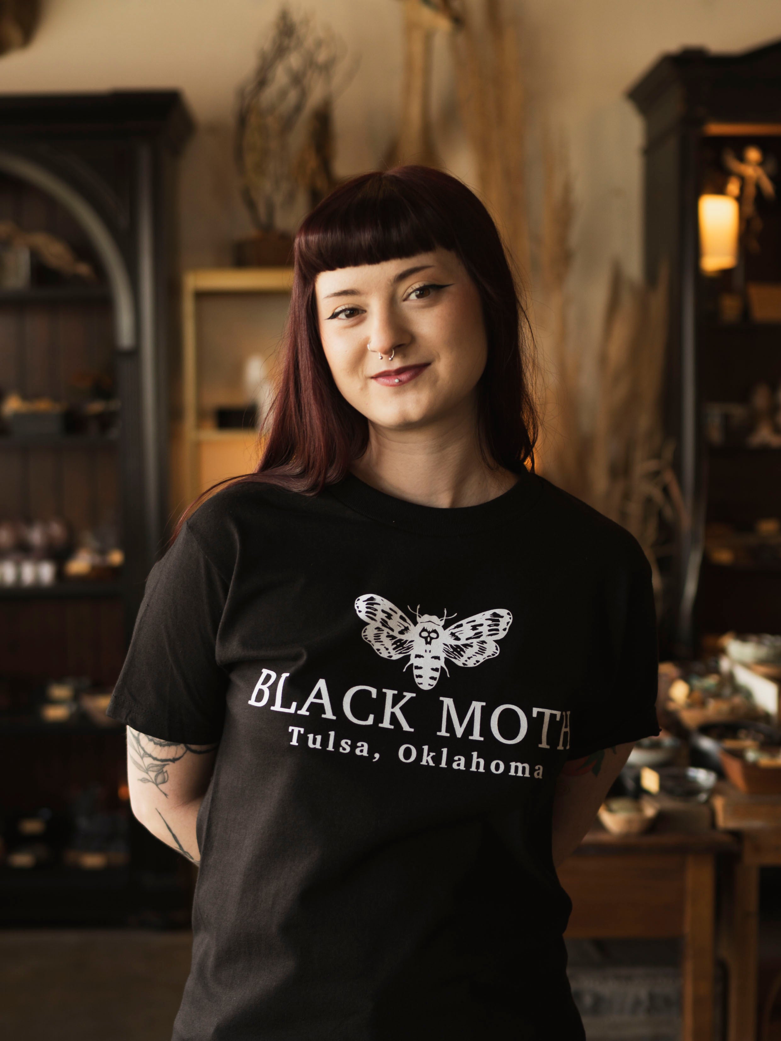 Cotton Black Moth T-Shirt, CA17