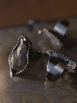 Rough Double Terminated Smoky Quartz Adjustable Ring, CA748