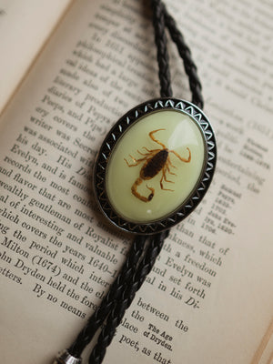 Glow in the Dark Resin Scorpion Bolo Tie, CA1140