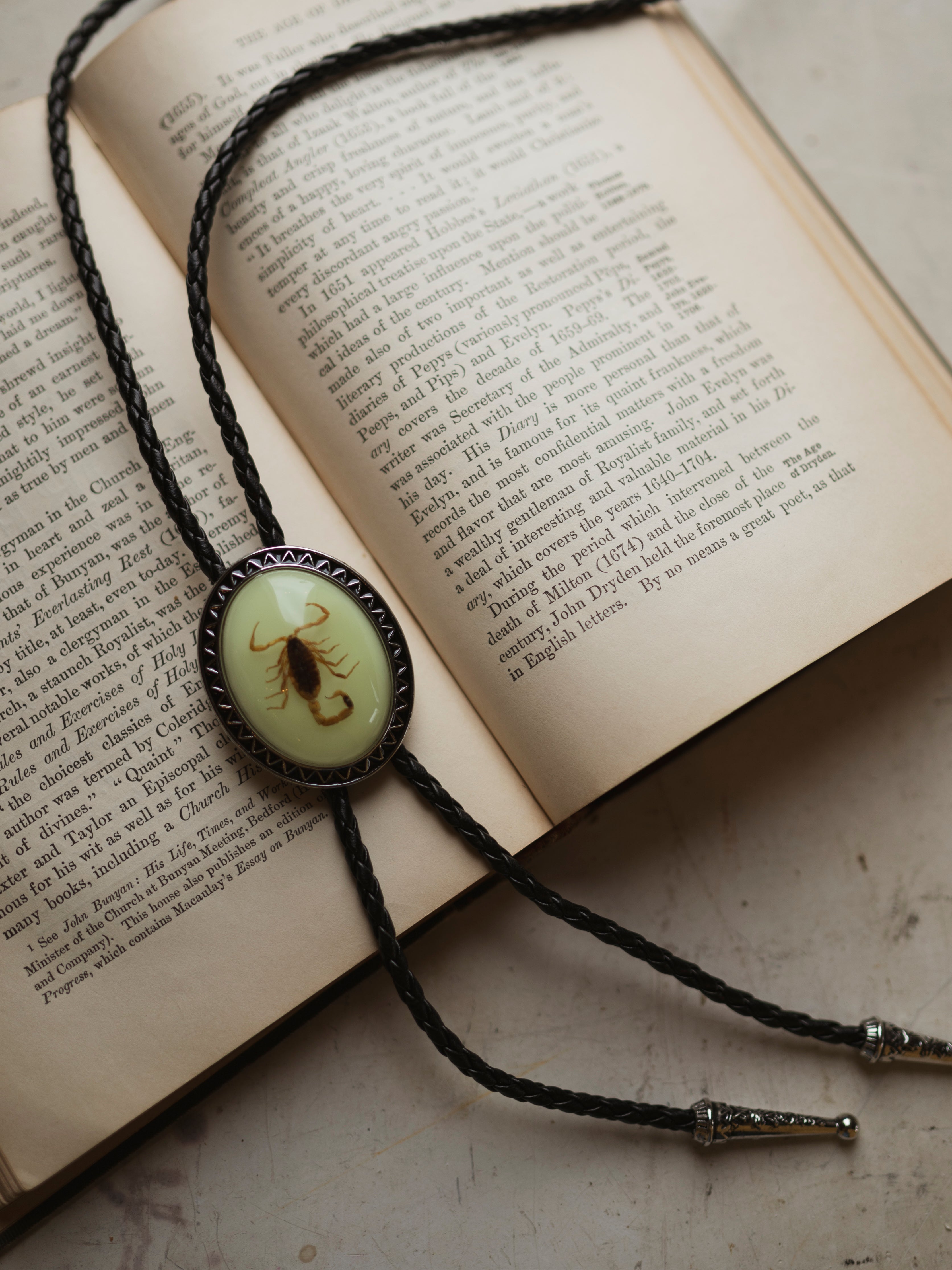 Glow in the Dark Resin Scorpion Bolo Tie, CA1140