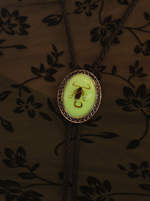 Glow in the Dark Resin Scorpion Bolo Tie, CA1140