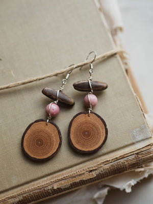 Taino Roots Woodround Earrings, CO1