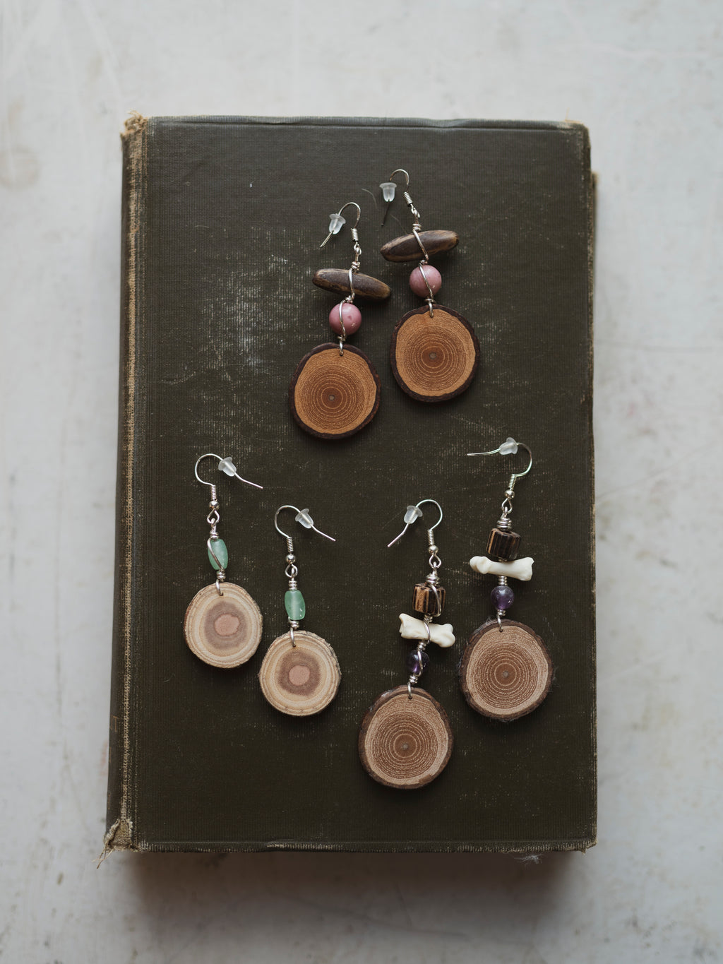Taino Roots Woodround Earrings, CO1