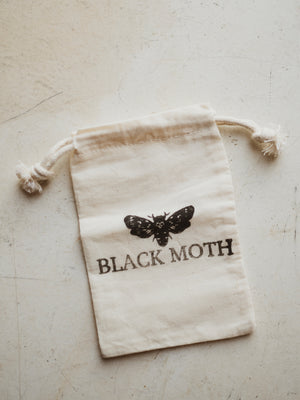 5" Black Moth Muslin Bag, HD102