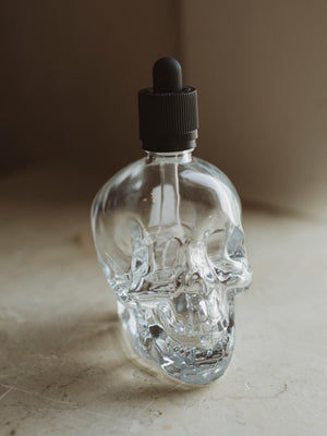 Glass Skull Dropper Bottle, HD589