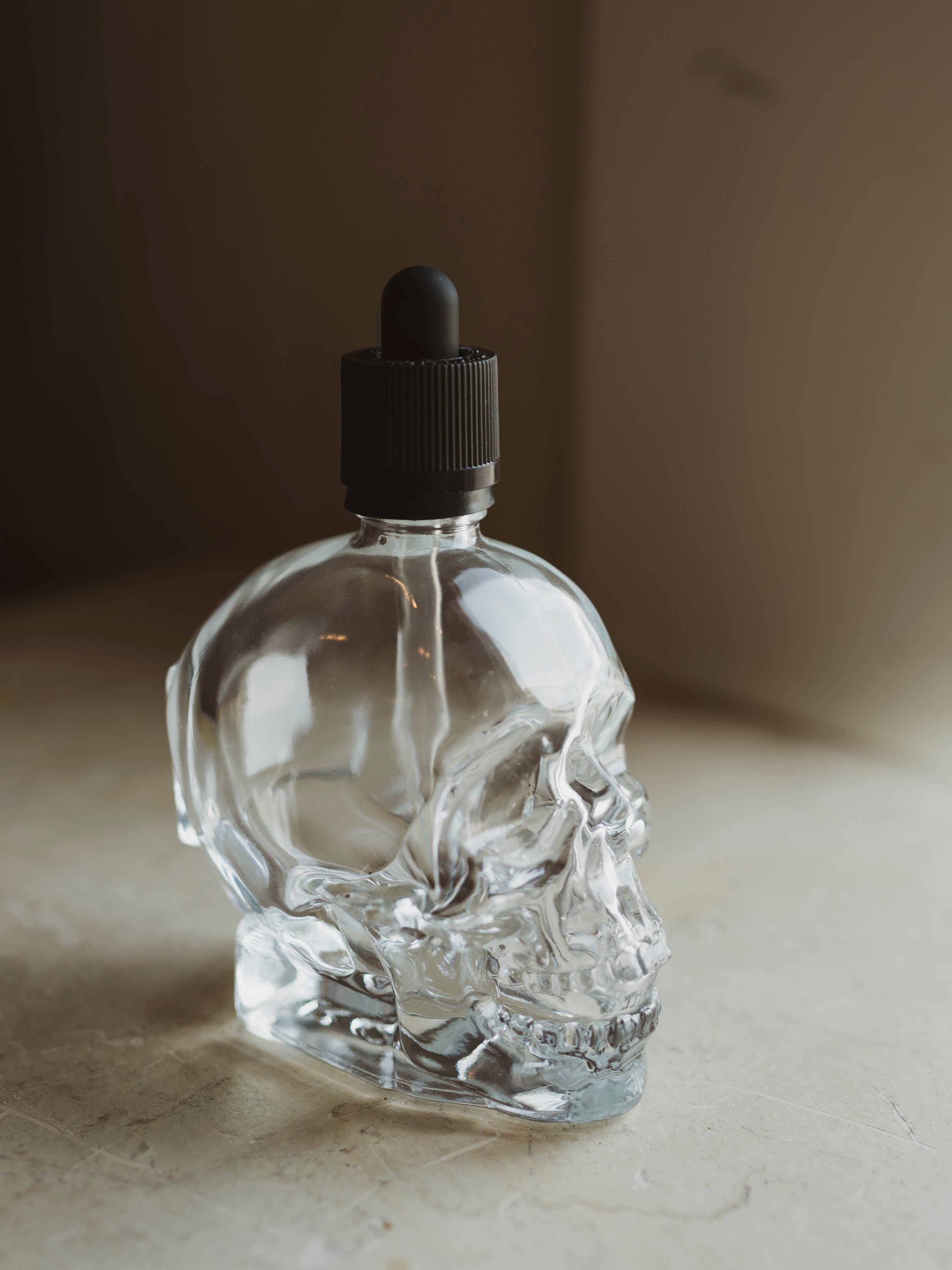 Glass Skull Dropper Bottle, HD589