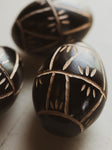 Carved Black Egg Maraca, HD596