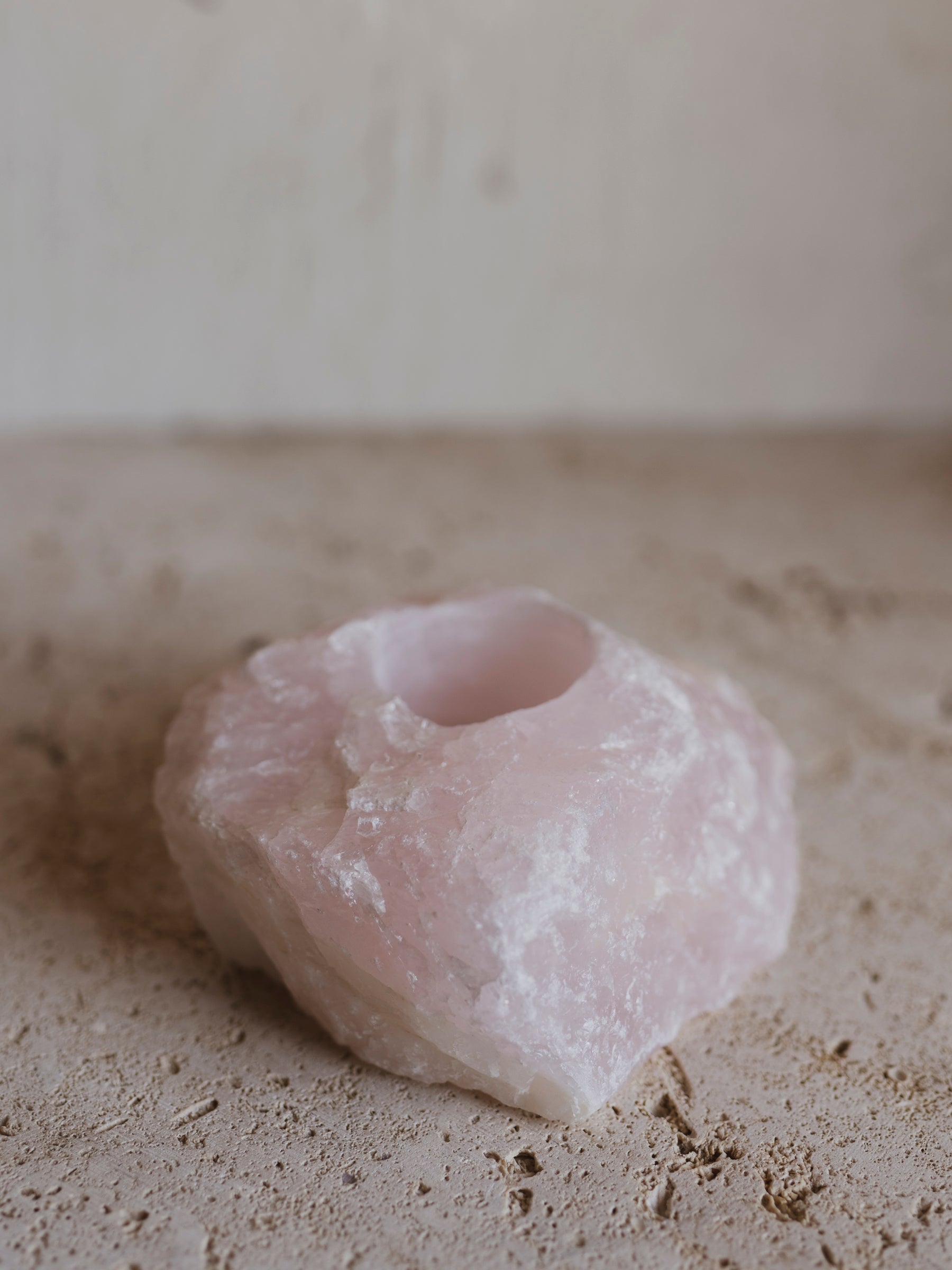 3.5" Rose Quartz Candle Holder, RM497