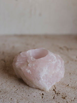 3.5" Rose Quartz Candle Holder, RM497