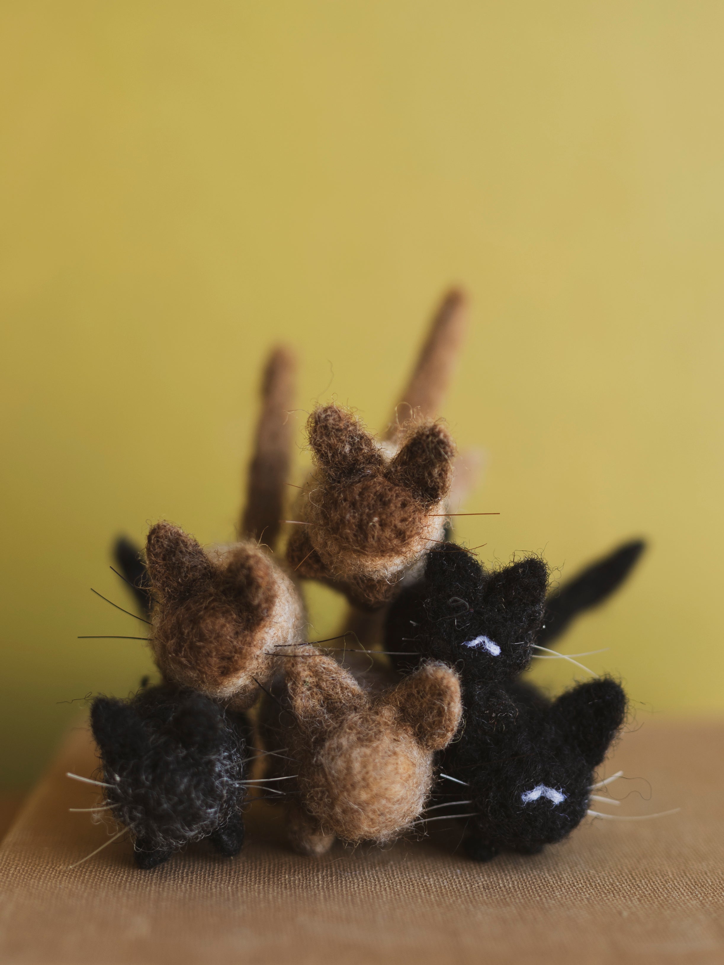 Hand Felted Tater Tot Cat, CO33