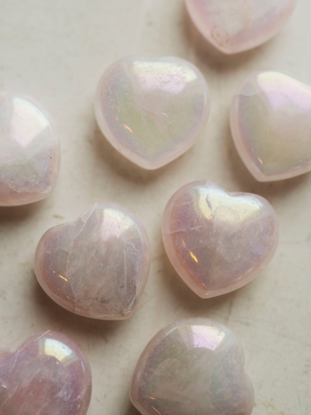1.25" Angel Aura Rose Quartz Heart, RM1808