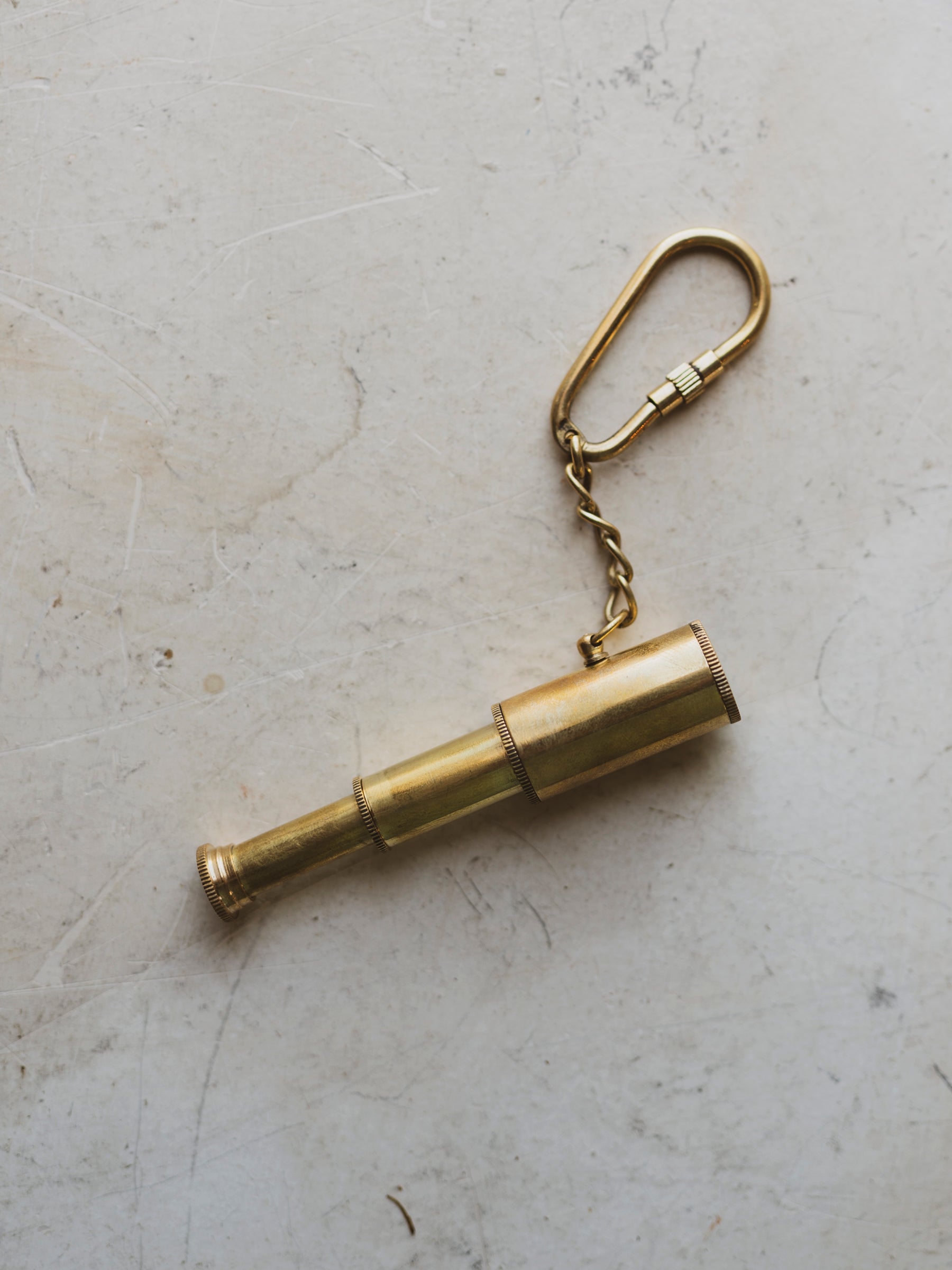 3" Brass Telescope Keychain, CA934
