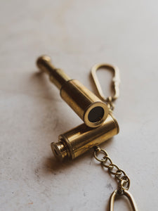 3" Brass Telescope Keychain, CA934