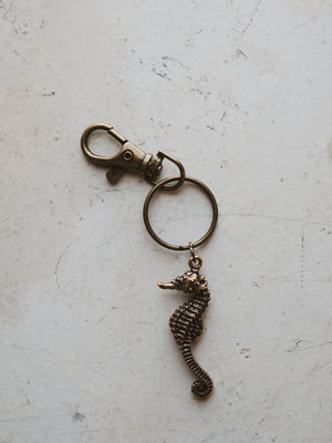 Brass Seahorse Keychain, CA957
