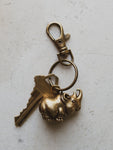 Brass Rhino Keychain, CA958
