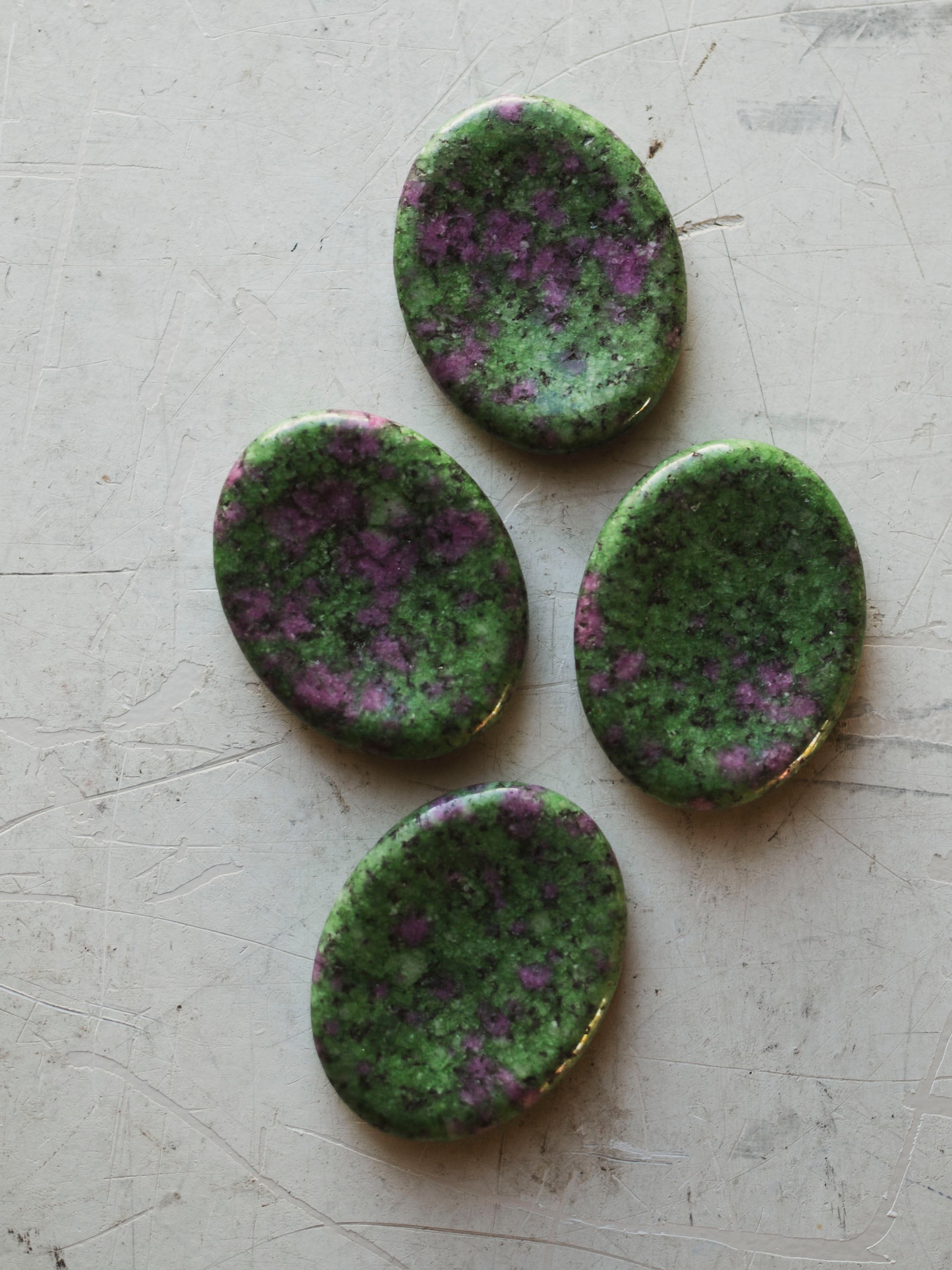 Ruby Zeolite Worry Stone, RM1308