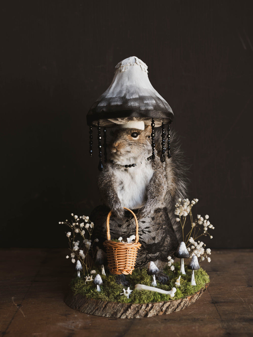 Mushroom Fairy Taxidermy Squirrel (Inka), TA421