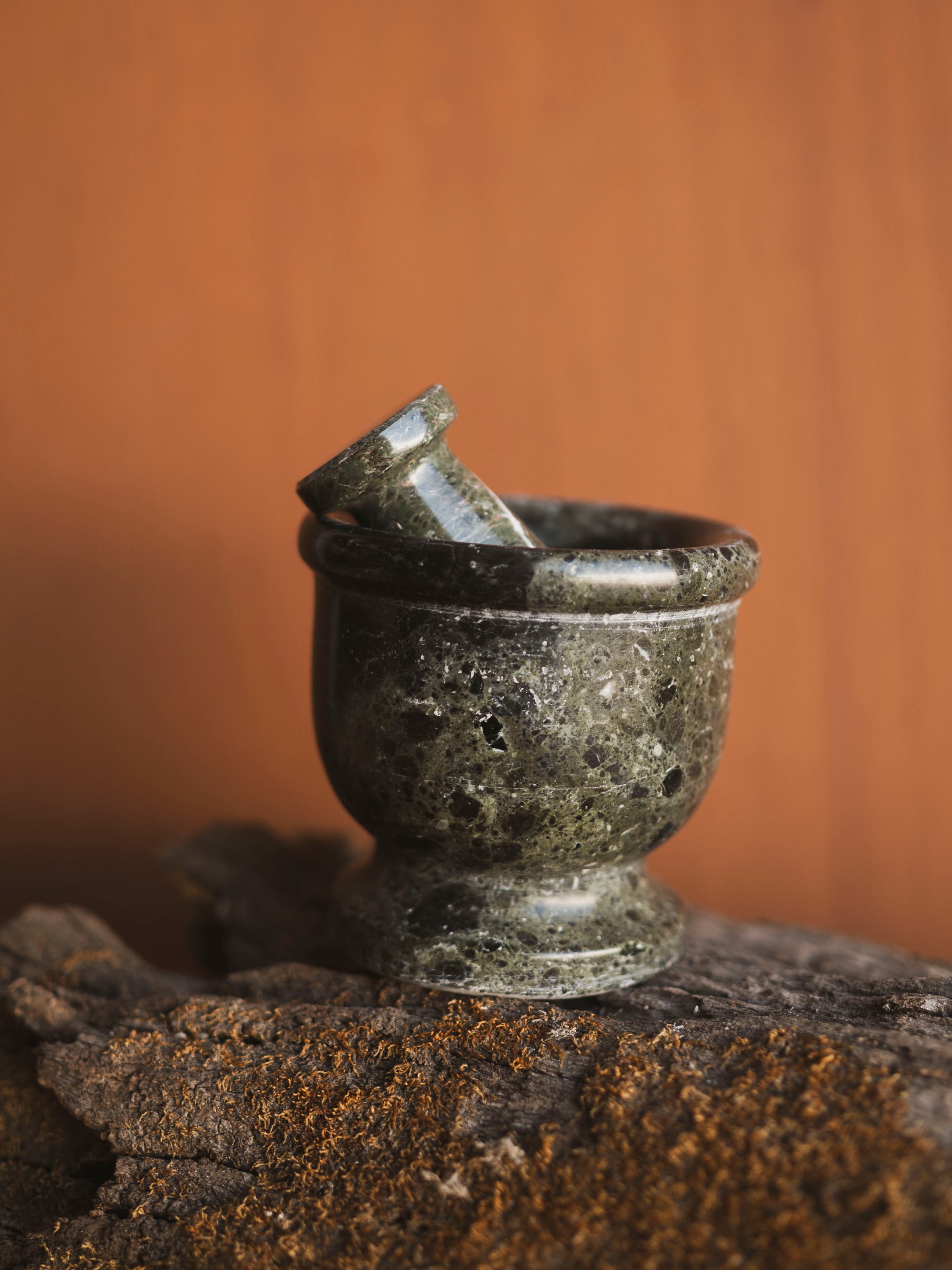 Black Marble Mortar and Pestle, RM1402