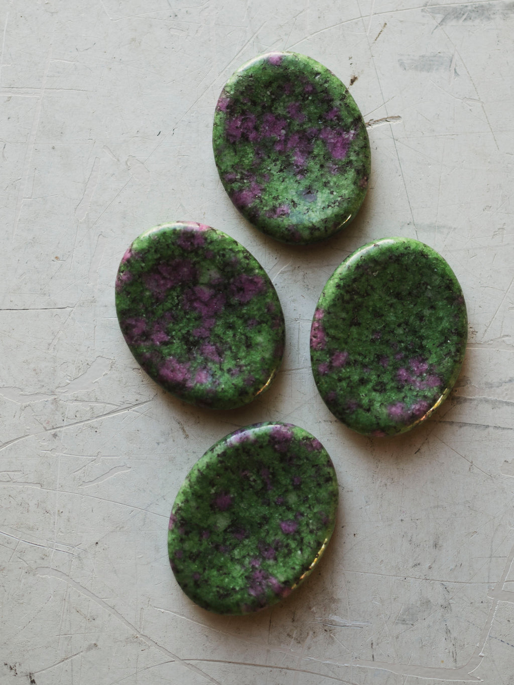 Ruby Zeolite Worry Stone, RM1308