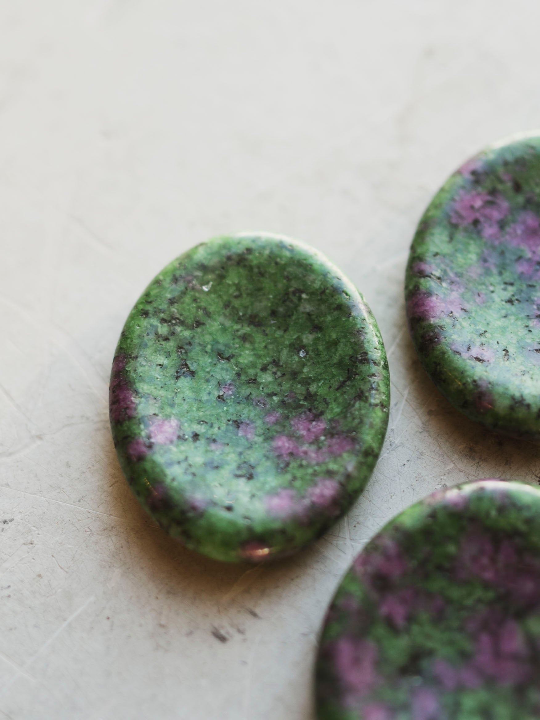 Ruby Zeolite Worry Stone, RM1308