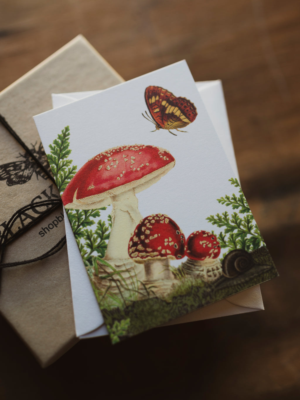 Mini Mushroom and Butterfly Greeting Card, ST0110