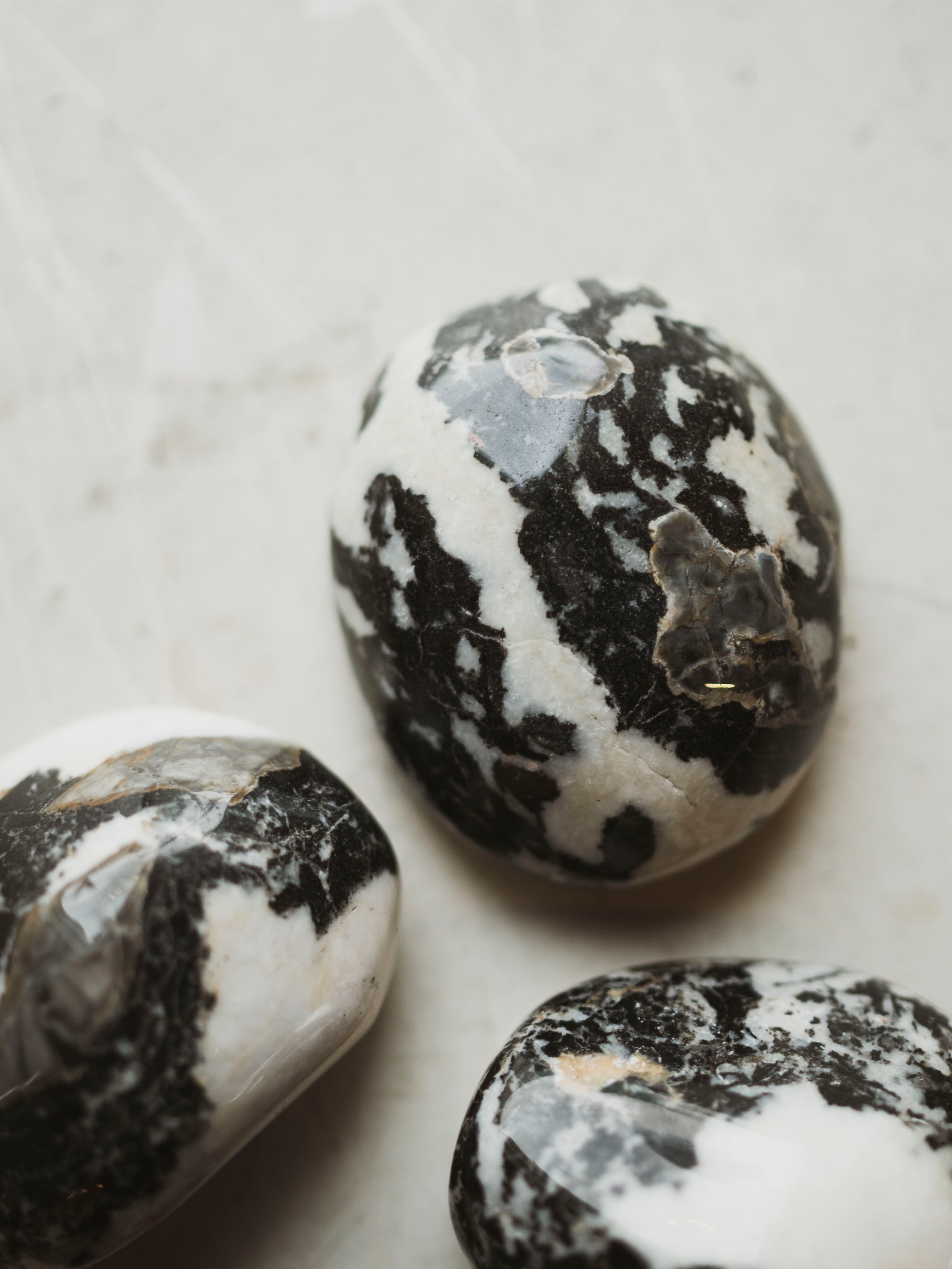 3" Polished Zebra Jasper Therapy Stone, RM302