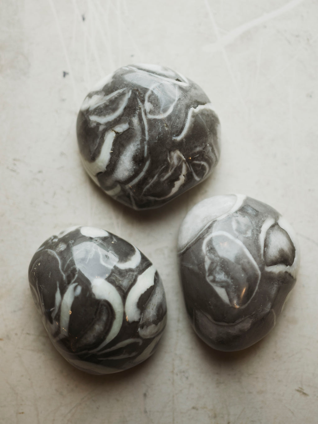 3" Polished Thousand Eye Jasper Therapy Stone, RM1817