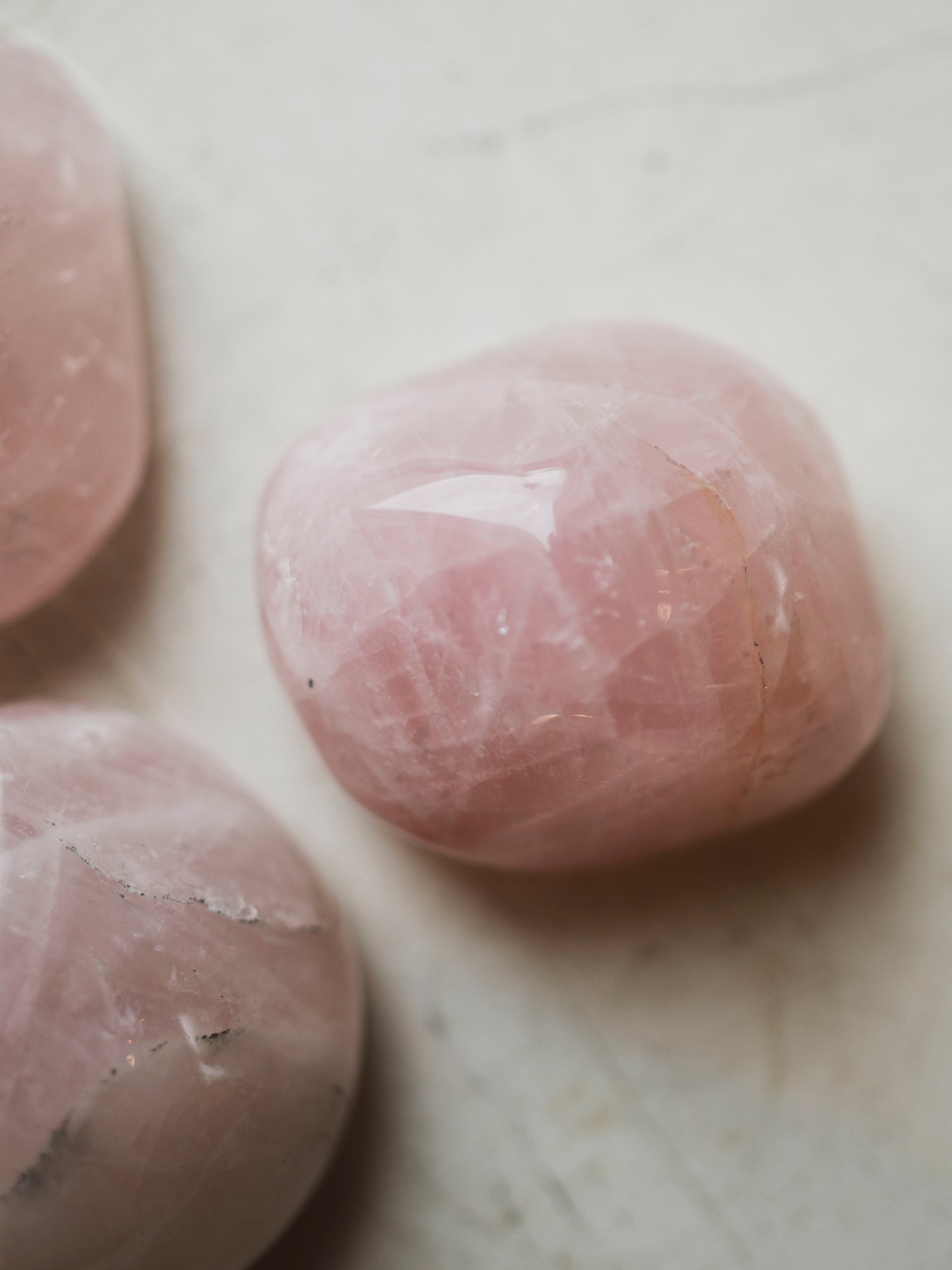 3" Polished Rose Quartz Therapy Stone, RM294
