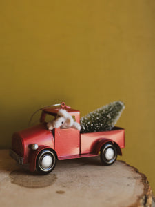 Handfelted Mouse in Red Truck, CO23
